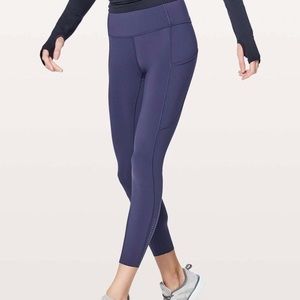 Purple Lululemon Fast and Free Cropped Leggings
